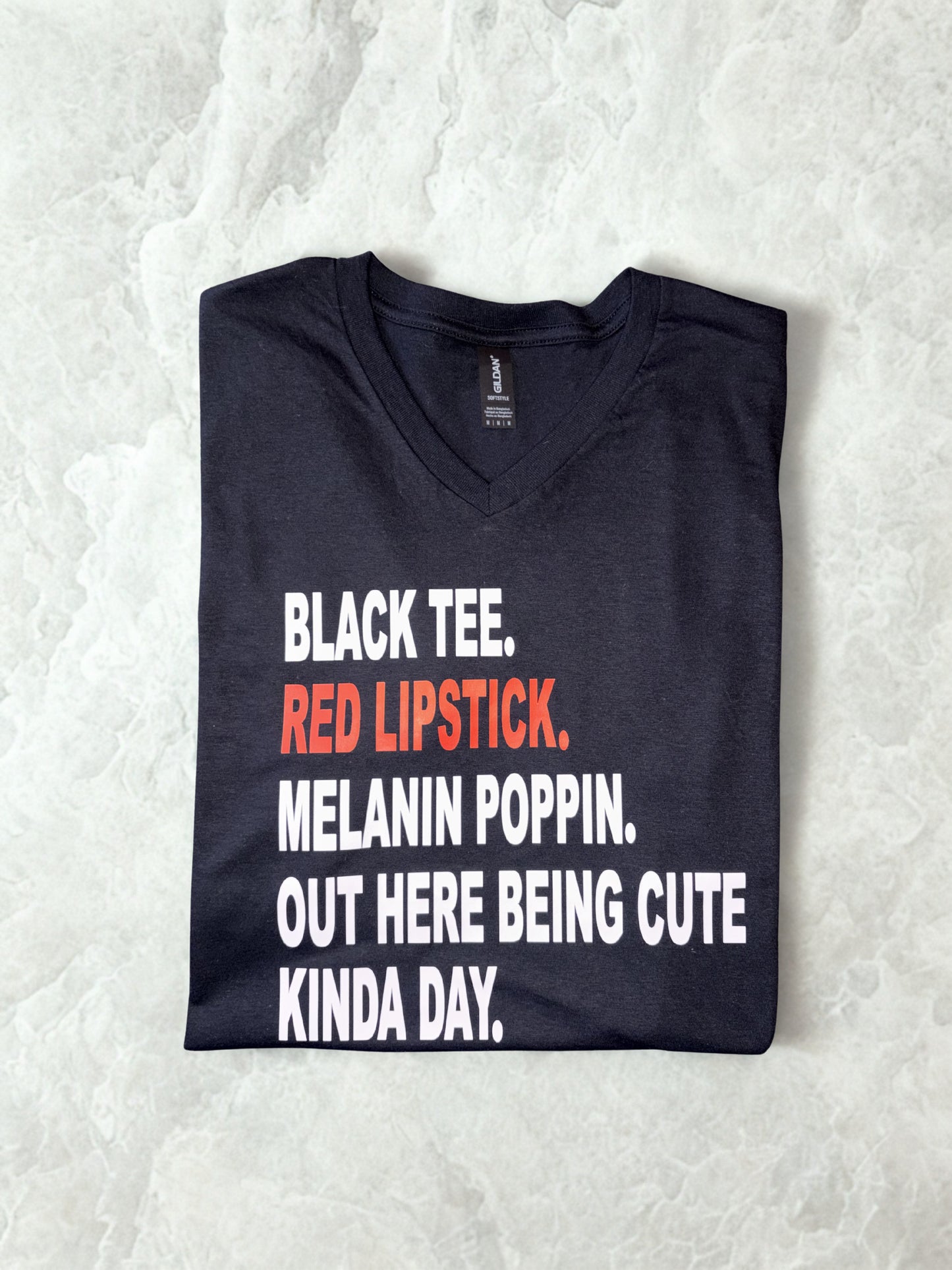 Black Tee V-neck