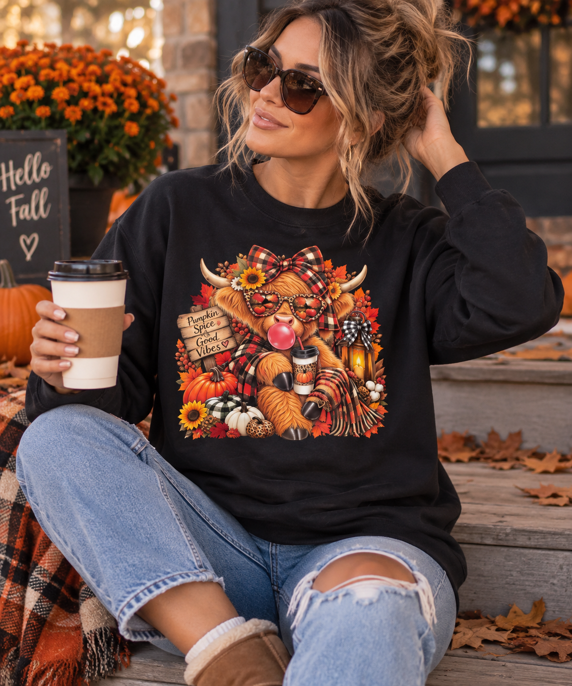 Pumpkin Spice & Good Vibes Sweatshirt