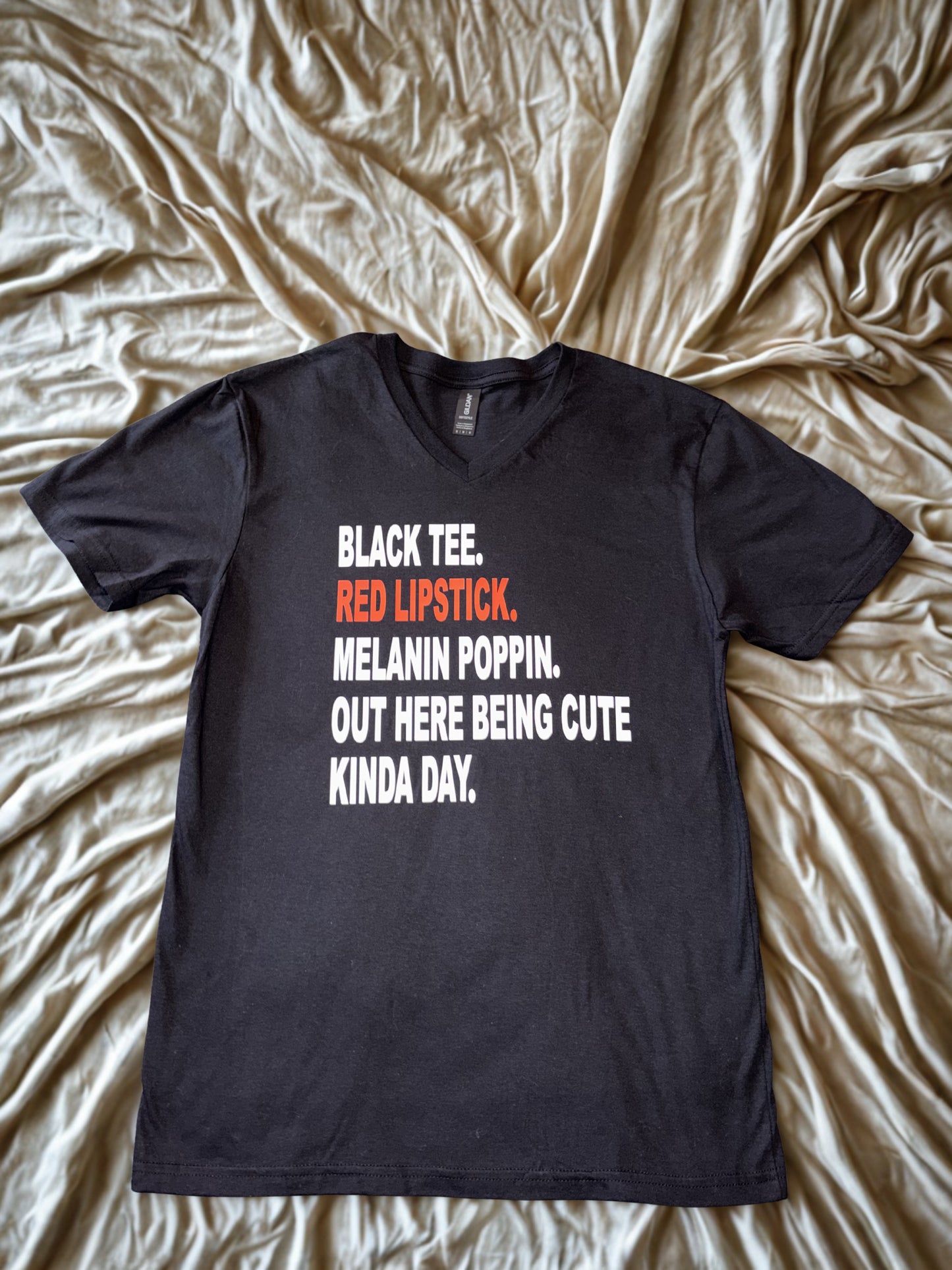 Black Tee V-neck