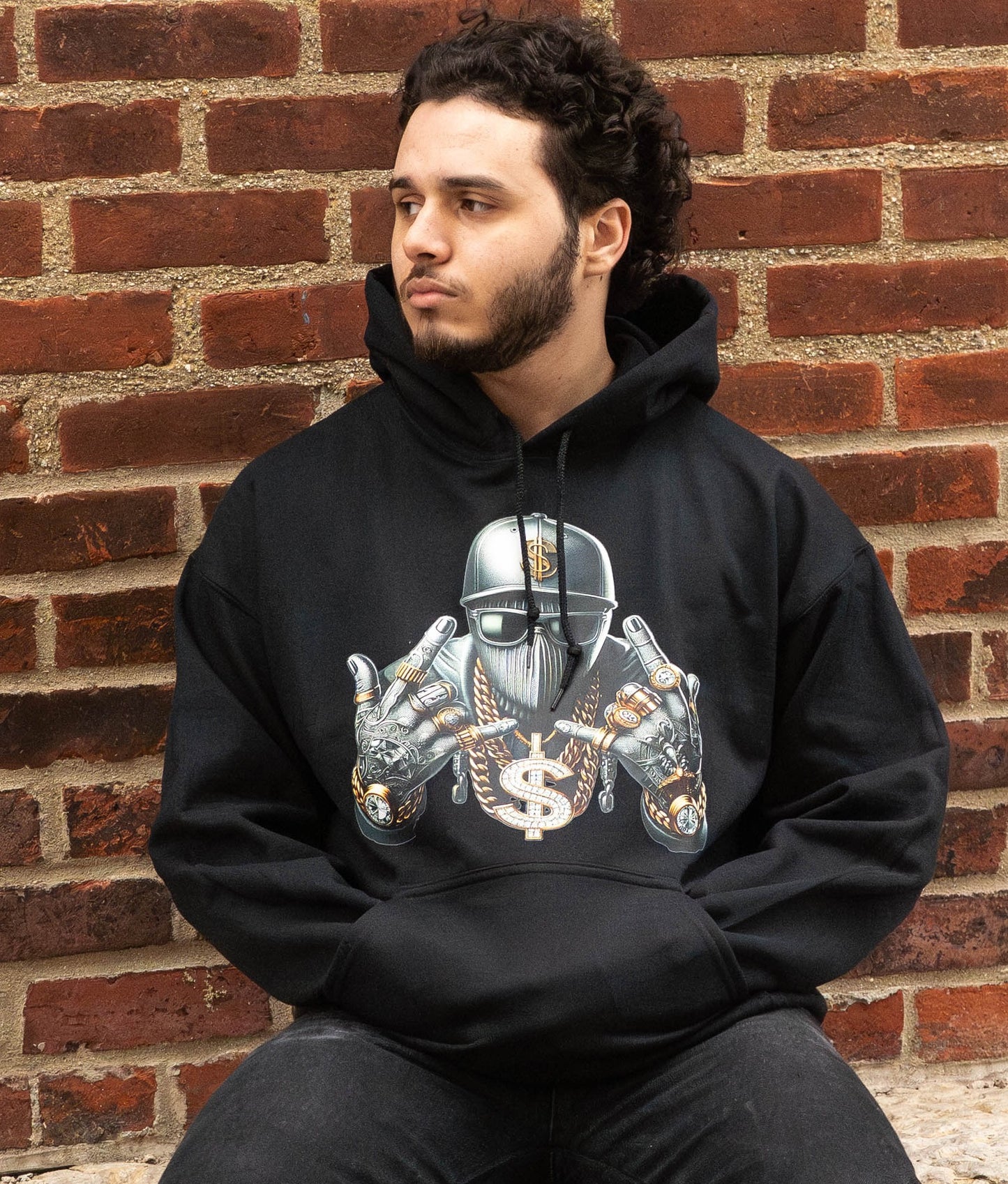 Graffiti Hip Hop Mask Hoodie